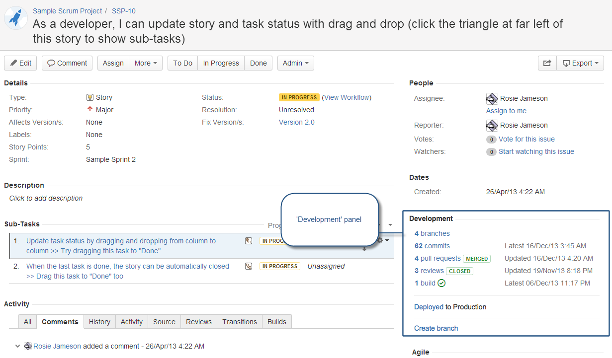 JIRA — Searching for tickets that have been commited to a development branch by Umer Saeed