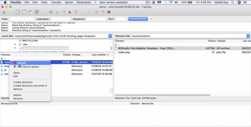 sftp filezilla digitalocean sftp filezilla digitalocean