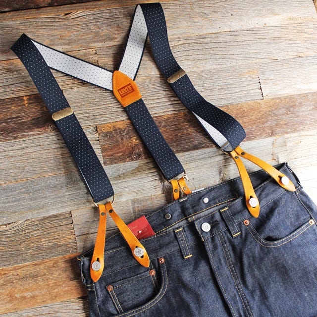 jeans with suspender buttons 