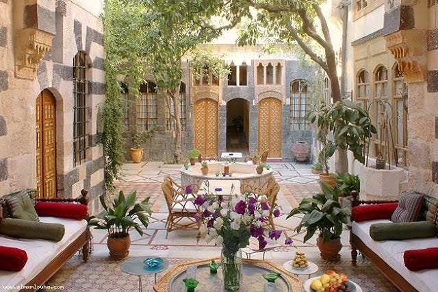 Old Damascus Houses. Damascus has many historic houses with… | by Syria