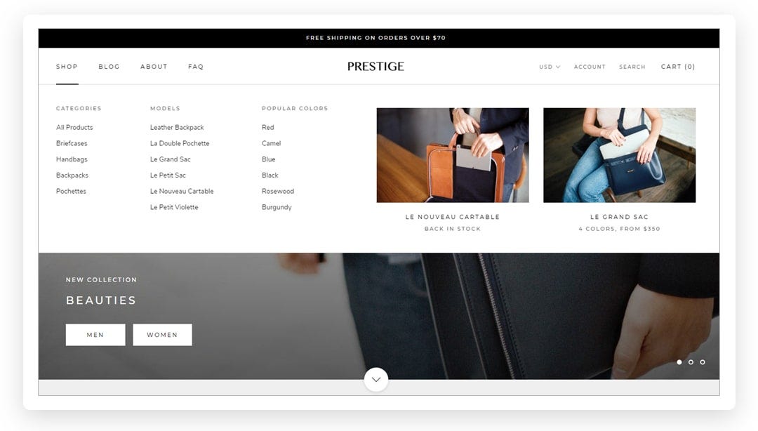 Your guide to the Shopify dropdown menu by SpurIT Medium