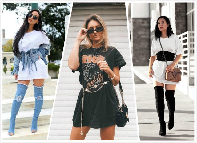 t shirt dress styles