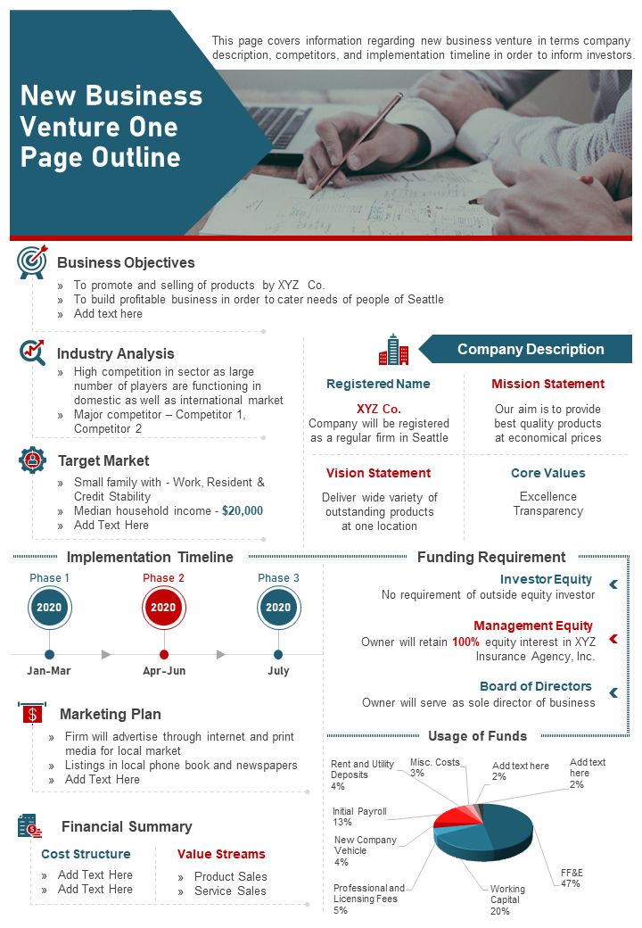 One Pager Business Template