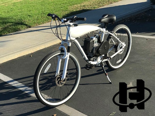 old motorized bicycle