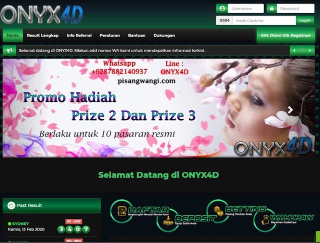 Onyx4d Bandar Togel Terpercaya Dan Terbaik Tahun 2020 2021 Promo Terbaik By Meilisalim Medium