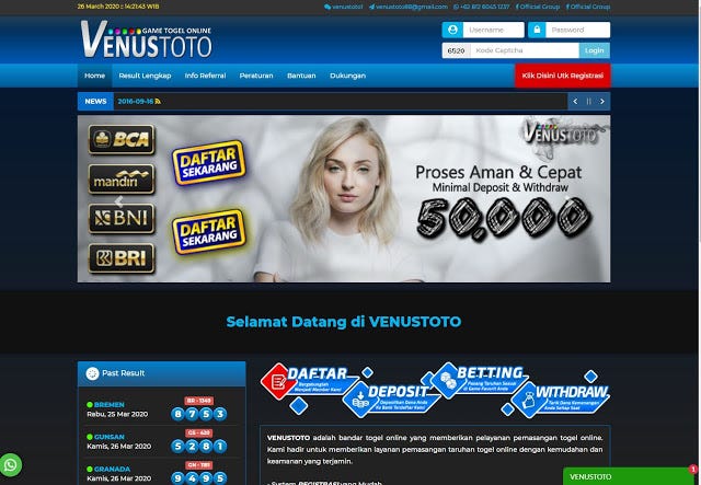 Togel Granada
, Venustoto Situs Togel Terbaik Dan Terpercaya Pilihan Paling Favorit Tahun 2020 2021 By Limmeilisa Medium