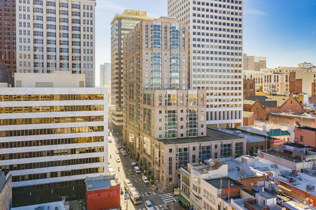 San Francisco street viewed from above.