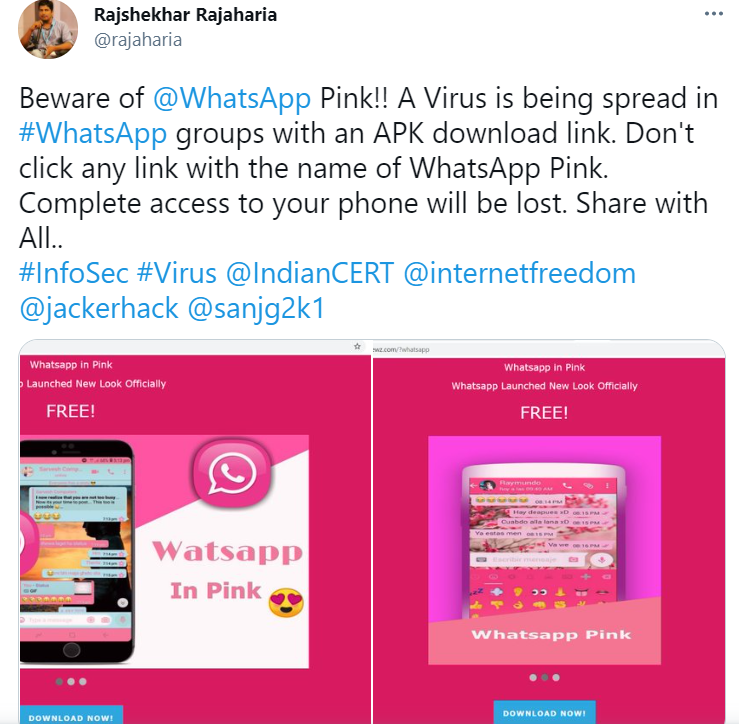 All You Need To Know About Whatsapp Pink Scam By Kratikal Tech Pvt