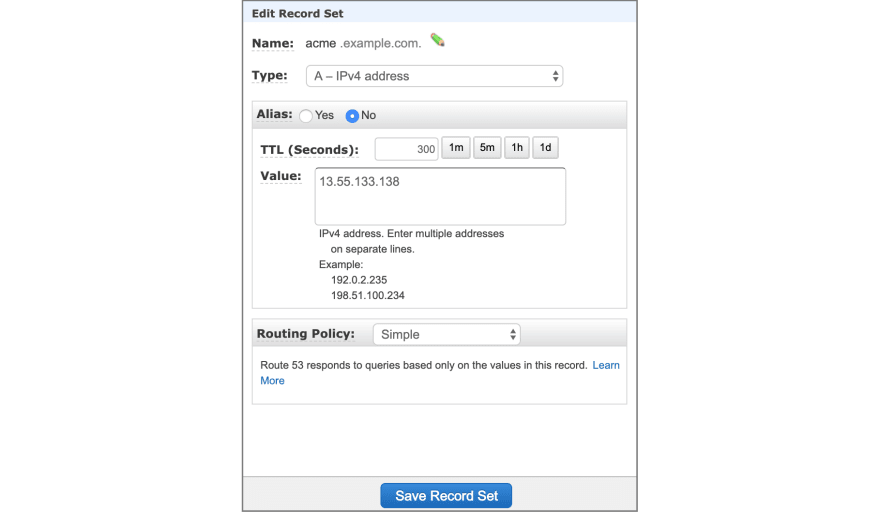 How to automatically update IP addresses without using Elastic IPs on