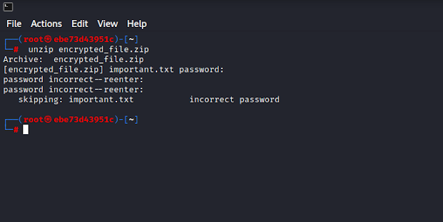 Cracking Password Protected zip files using john the ripper