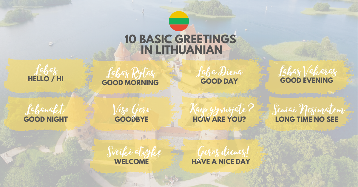 Reserved And Polite 10 Basic Greetings In Lithuanian by Ling Learn Languages Medium