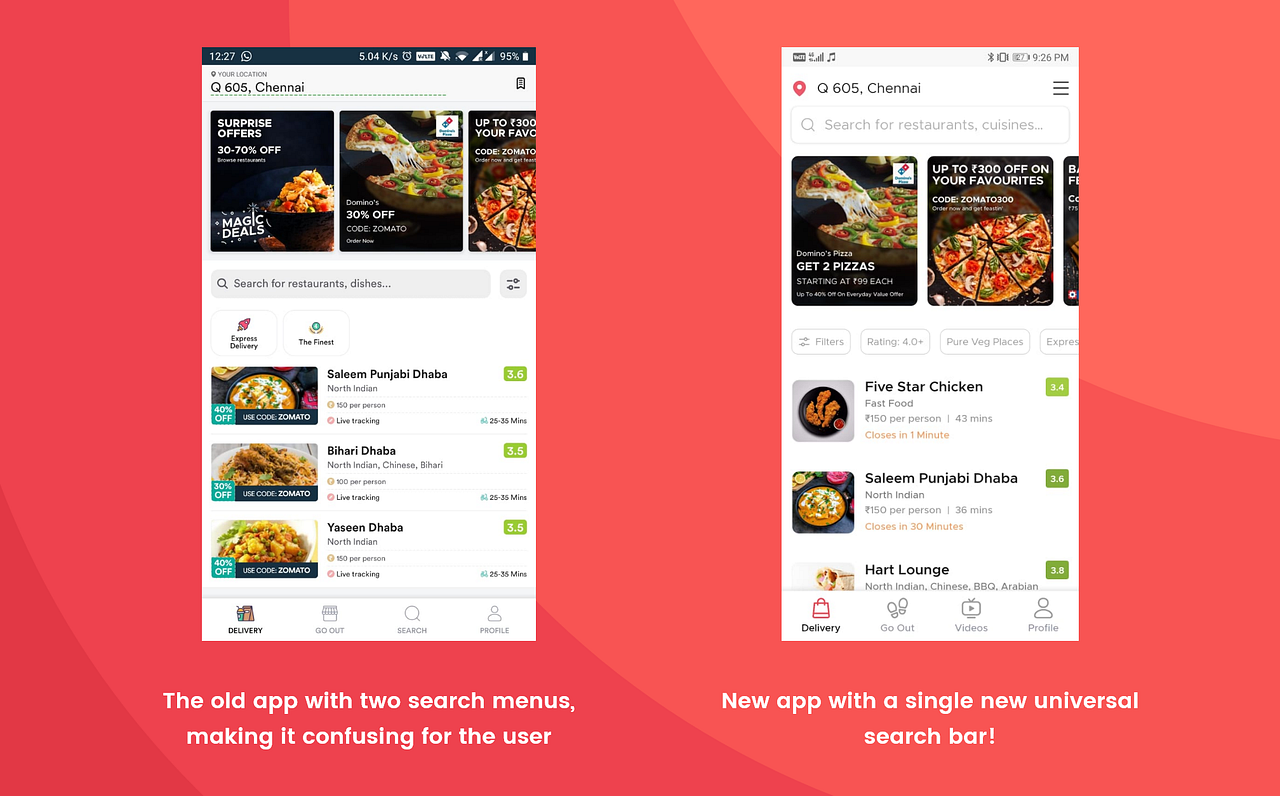 Zomato UX Feedback. This article was written in response to… | by ...