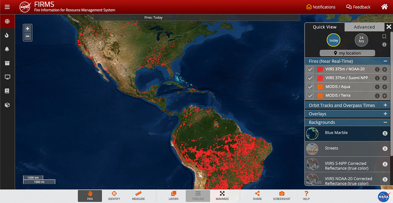 Open data for mapping wildfires, smoke, and air quality  by Mapbox 