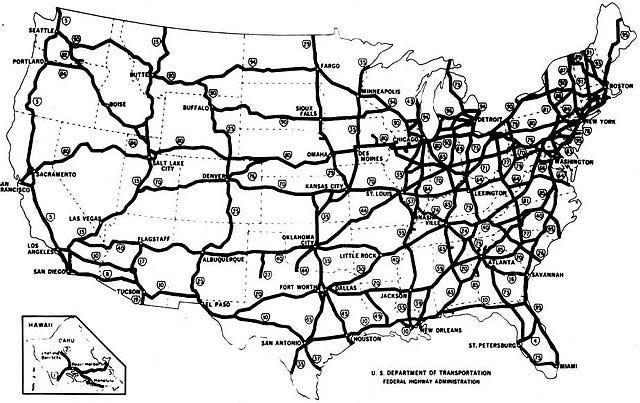 Map of Interstate Highway System Map — Federal Highway Administration