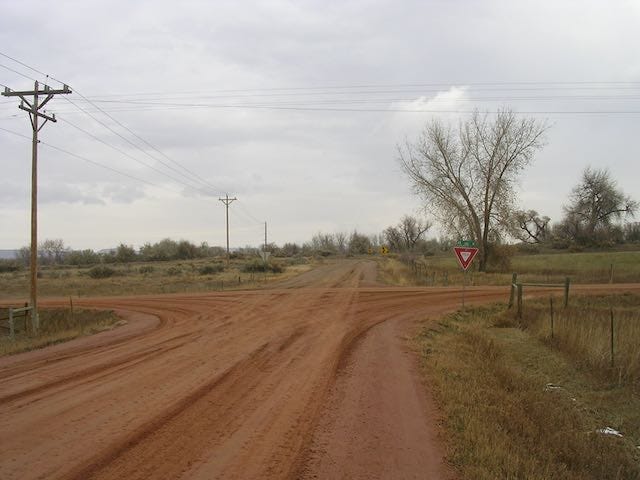 An intersection of county roads. If Spiders Thought by Jim Latham. Photo by Jim Latham.