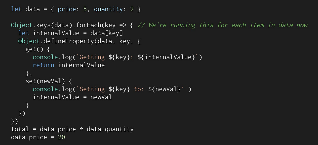 The best explanation of javascript reactivity by gregg pollack