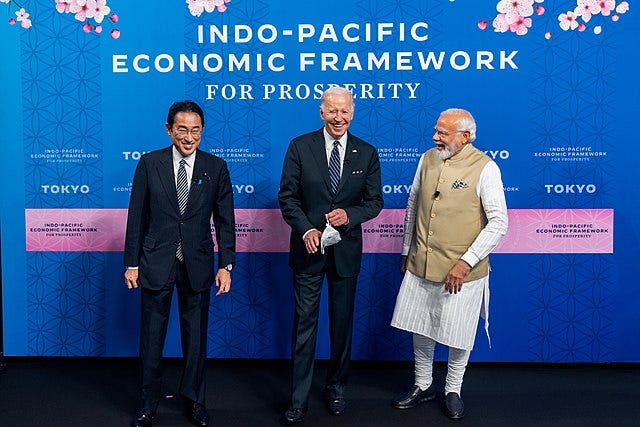 Biden at the Indo-Pacific Economic Framework for Prosperity to create a stronger, fairer, more resilient economy for families, workers, and businesses in the United States and in the Indo-Pacific region.