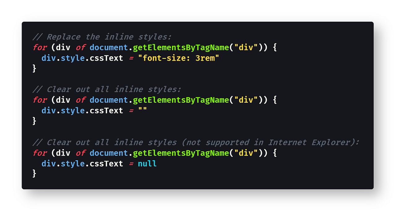 How to Apply CSS Styles to Page Elements Using JavaScript | by Dr ...