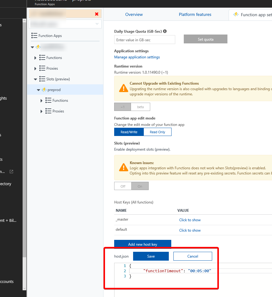 Azure Function — How to change the 5 minutes timeout by Niels G. Johansen Coding XO Medium