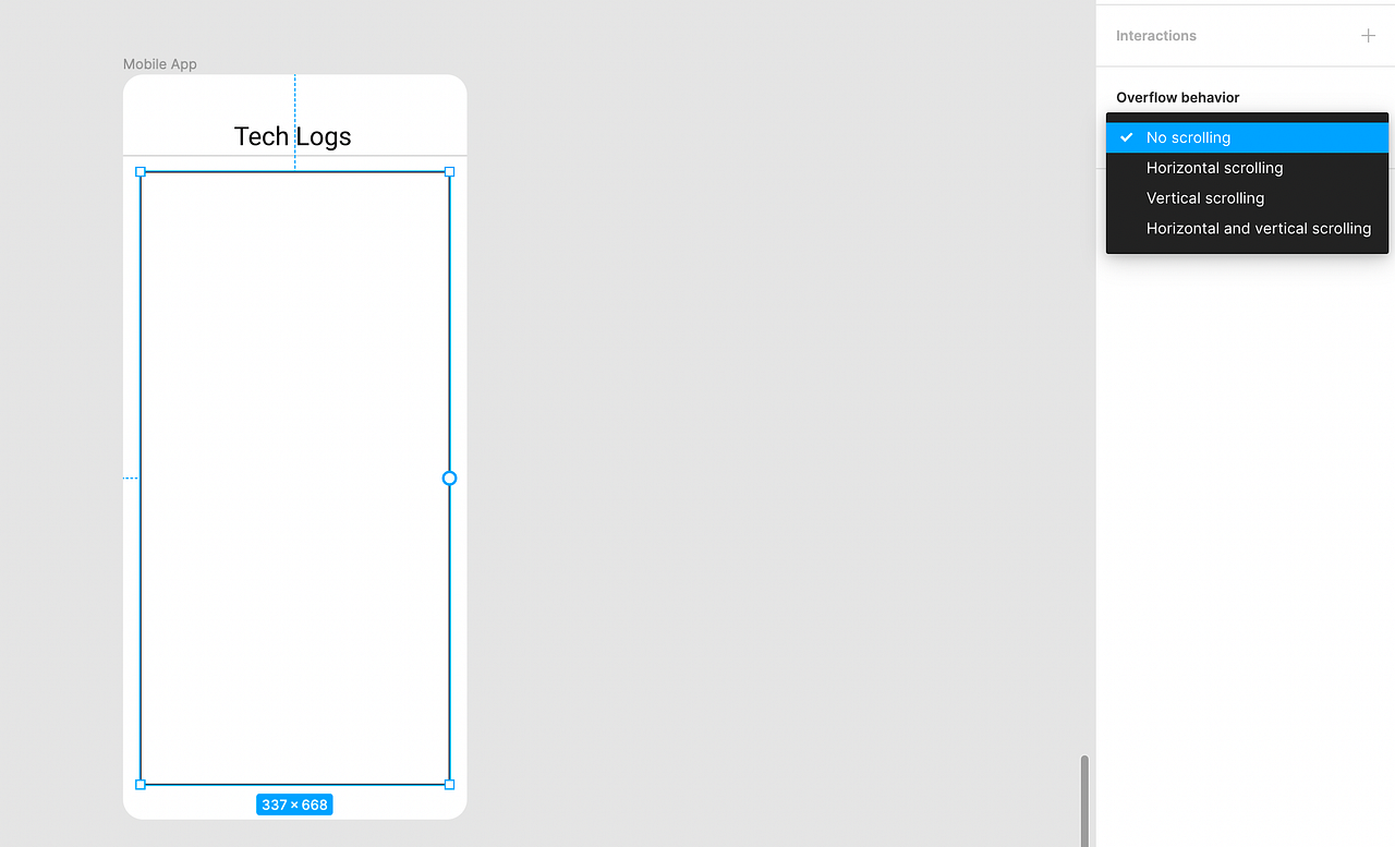Adding scrolling effect in Figma. Creating the perfect prototype with a