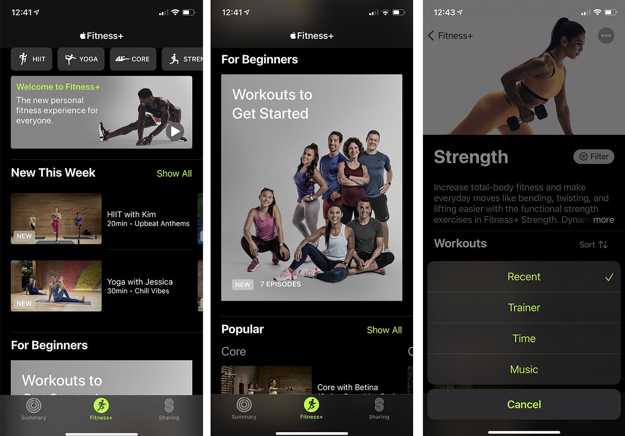 apple workout app weight lifting