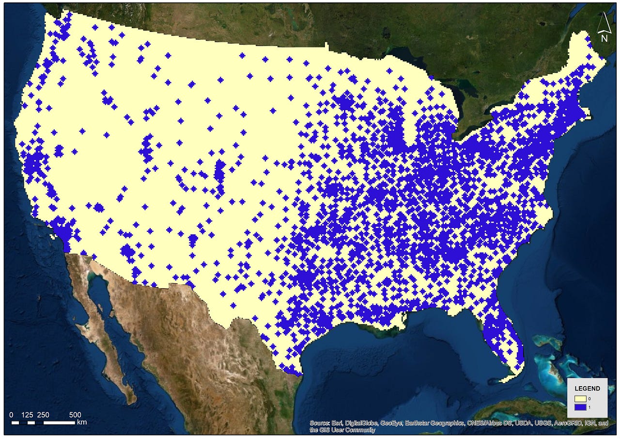 Mean distance to the nearest walmart in the usa by ezgi tukel medium