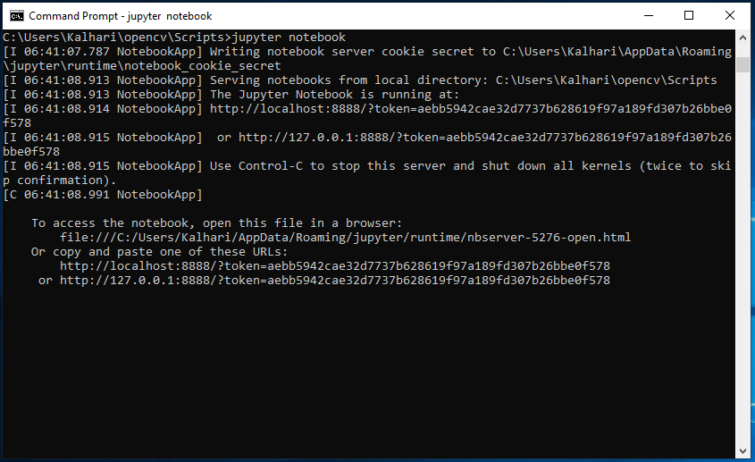 python install jupyter notebook