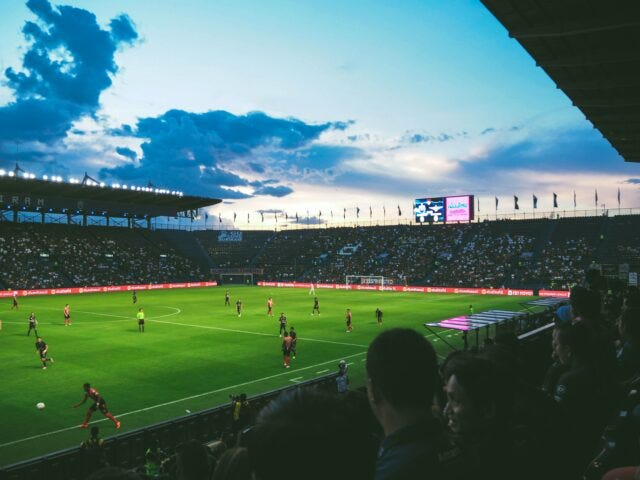 A soccer stadium