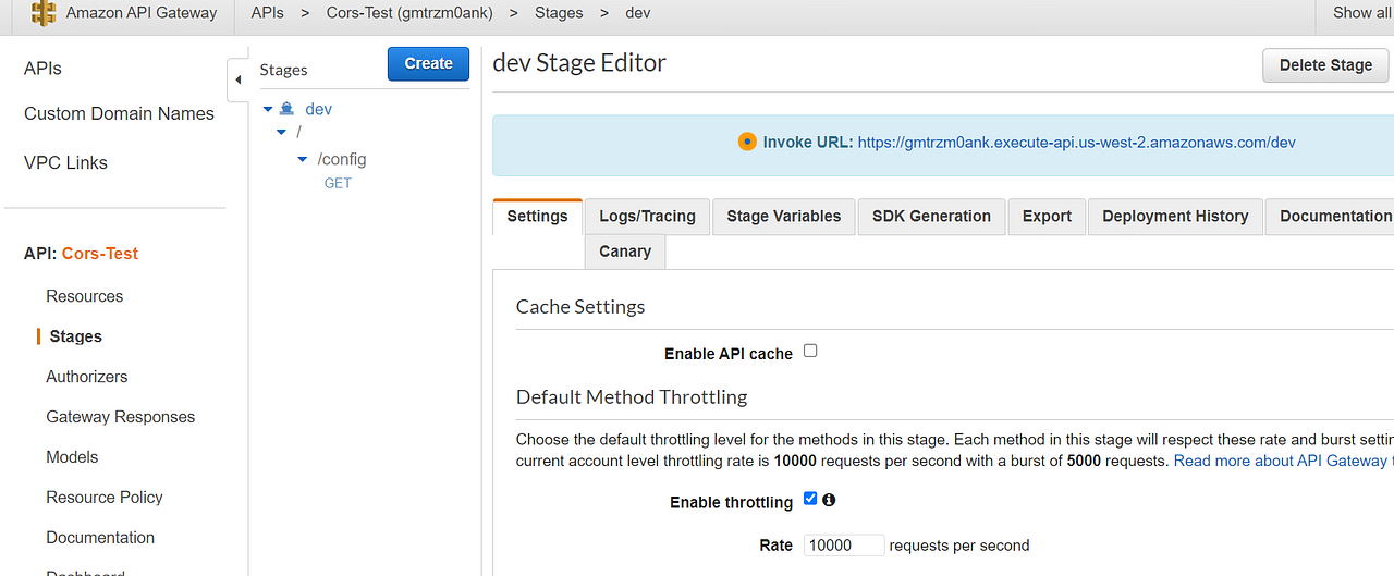 Simple steps to enable CORS in API Gateway through console/cloud