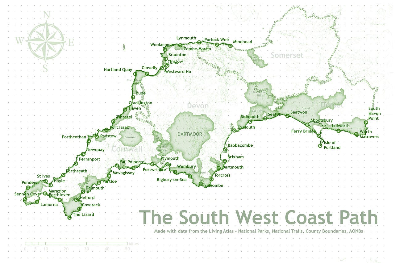 The South West Coast Path. A breakdown of the 30 minutes spent… | by ...