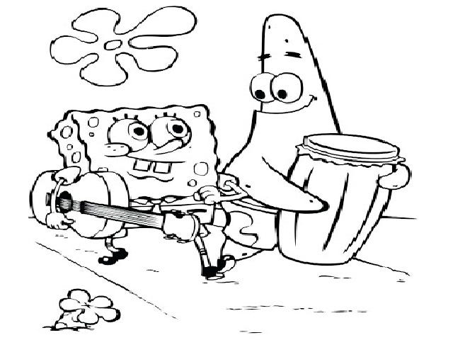Gambar Mewarnai Spongbob