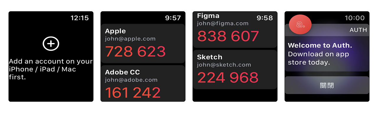 apple watch google authenticator