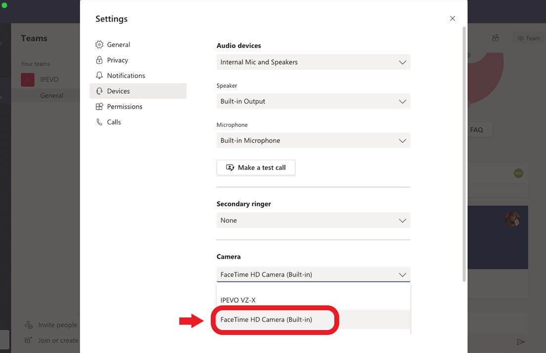 Set up IPEVO document camera with Microsoft Teams On IPEVO