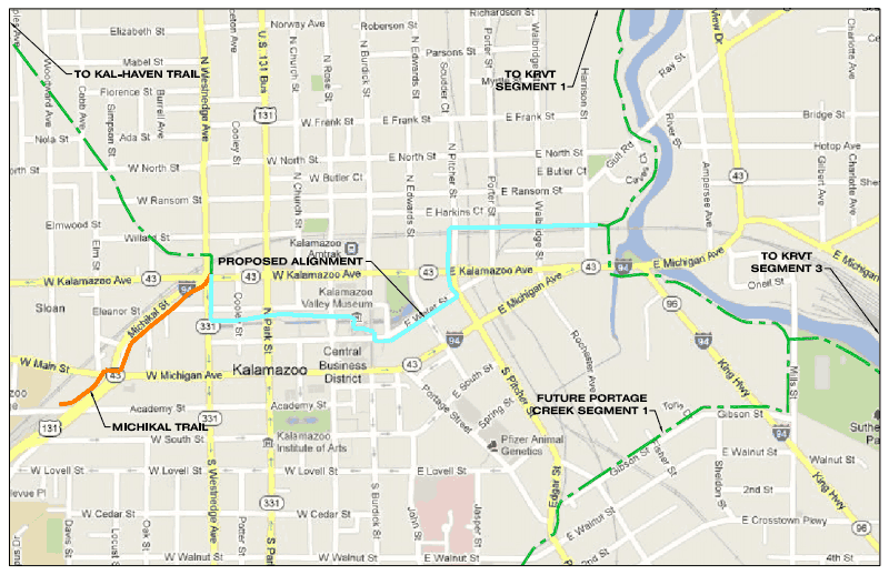 Urban Trails in Downtown Kalamazoo by Matthew Lechel Urban Cycling