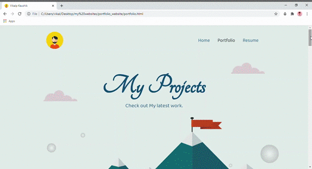 My Portfolio Website Helps Me To Get A Full Stack Internship By Vikalp Kaushik Ux Planet