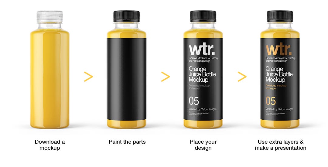 Download PET Bottle with Orange Juice Mockup Tutorial | by Yellow Images | Medium