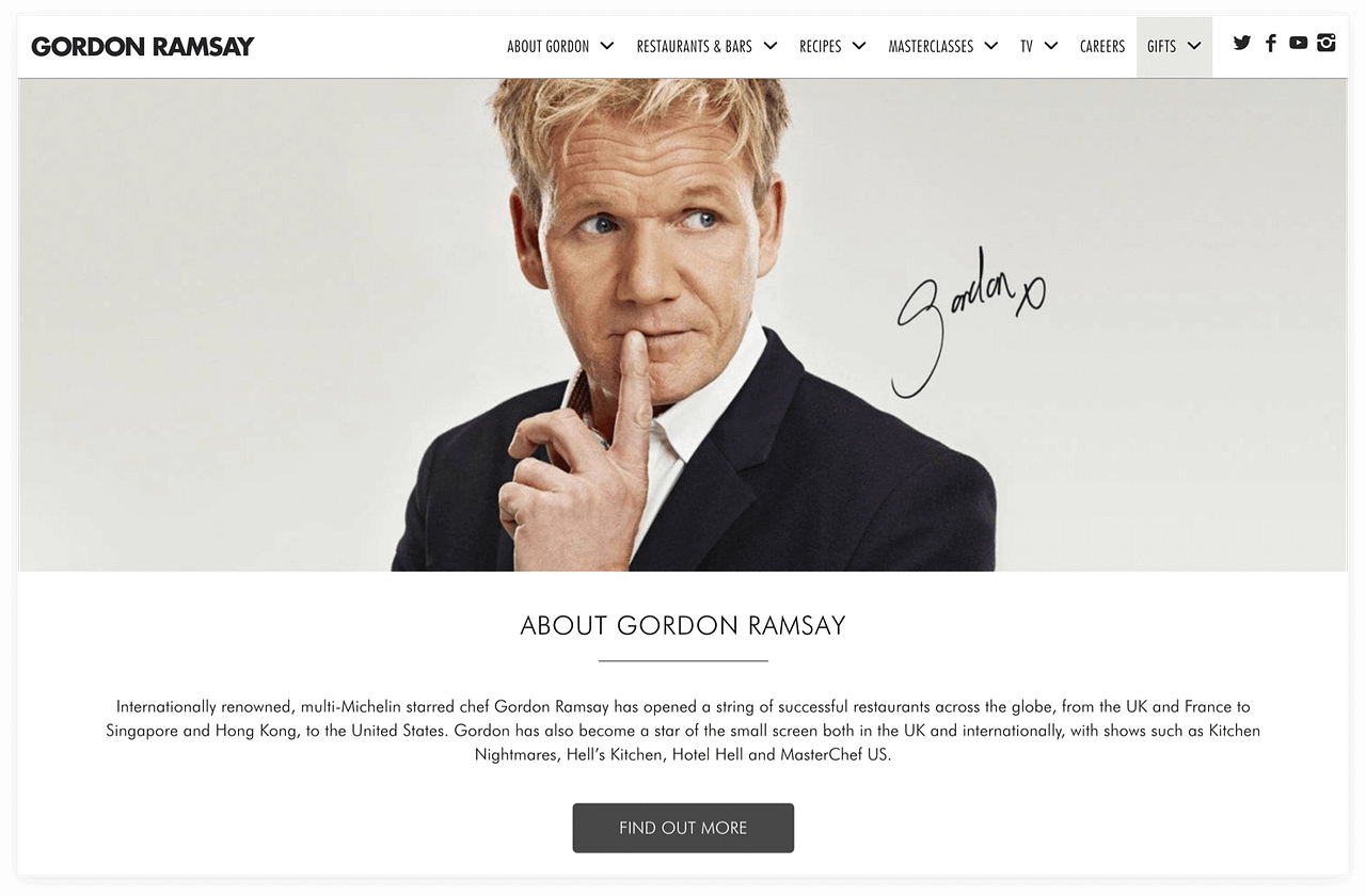 Biography of gordon ramsay picture