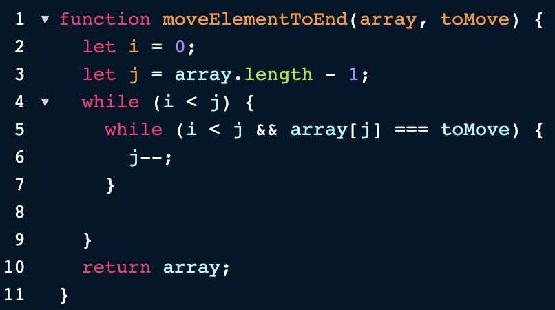 Moving Elements To The End of an Array | by Karan S. Chauhan | Medium