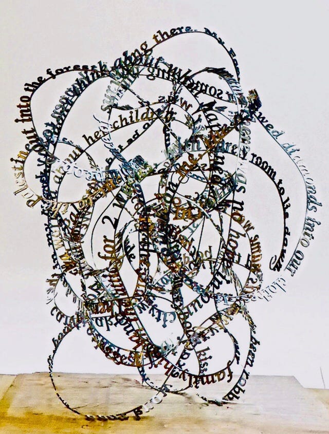 Word Sculpture. Jasmine Abbi. Medium