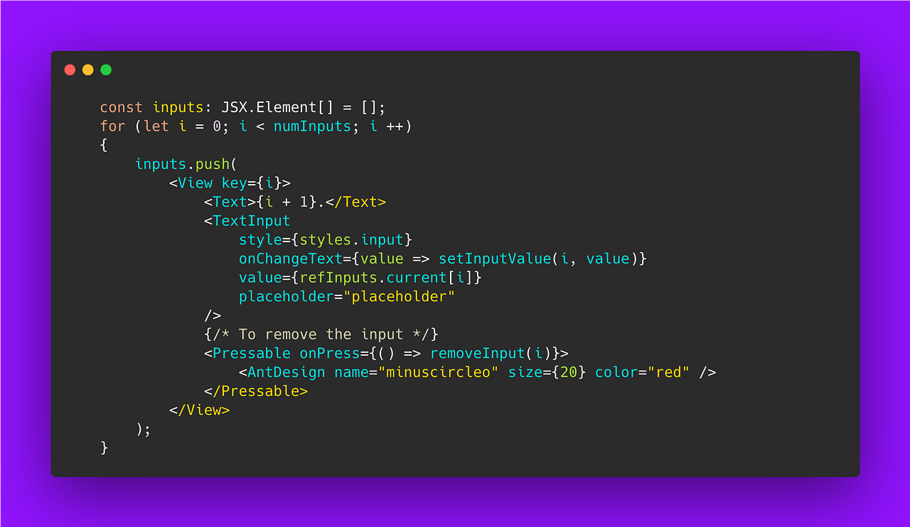 Create Dynamic Input Fields in React Native by Saad Khan Jul, 2021
