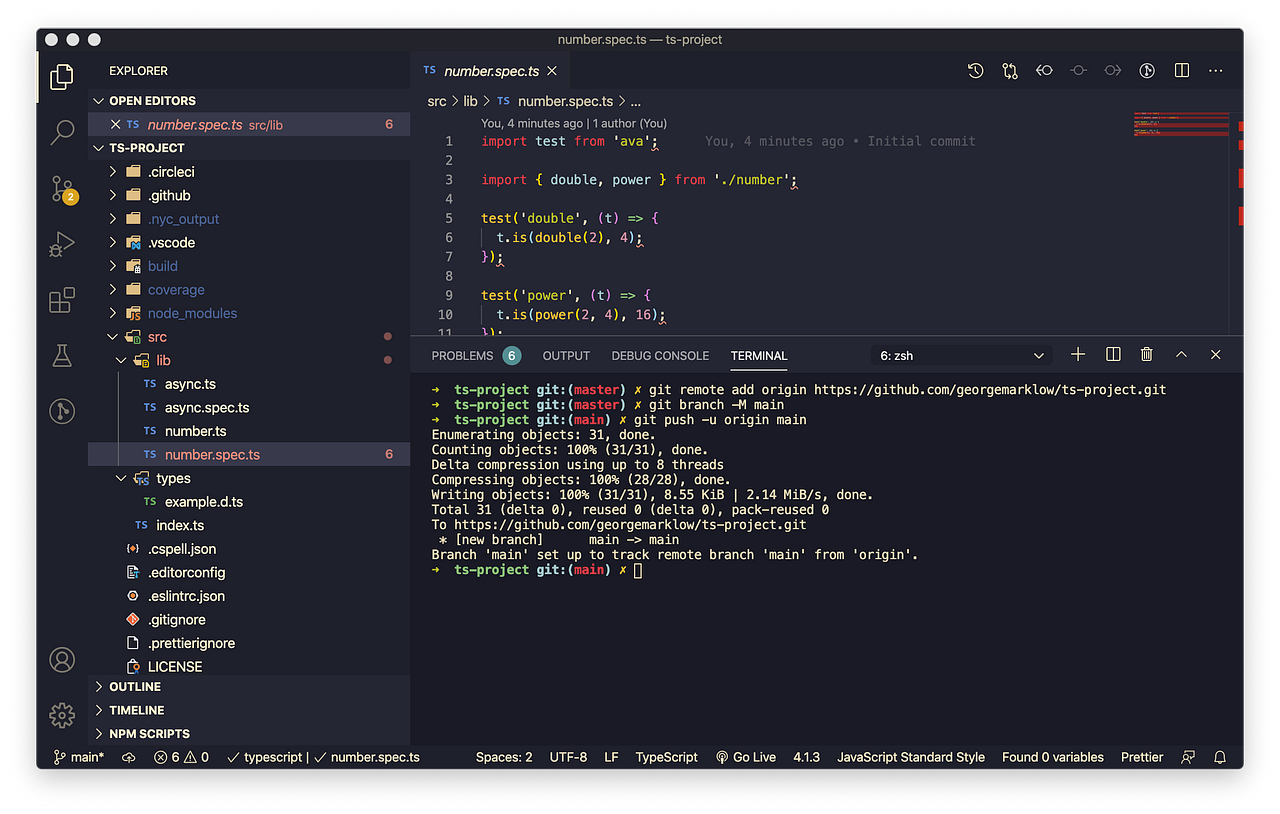A Beginners Guide to Creating a TypeScript library and a Github