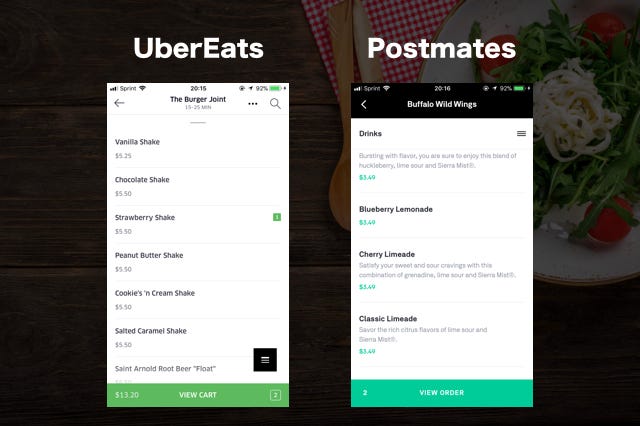 フードデリバリーアプリ「UberEats」と「Postmates」をUIUXの観点で 