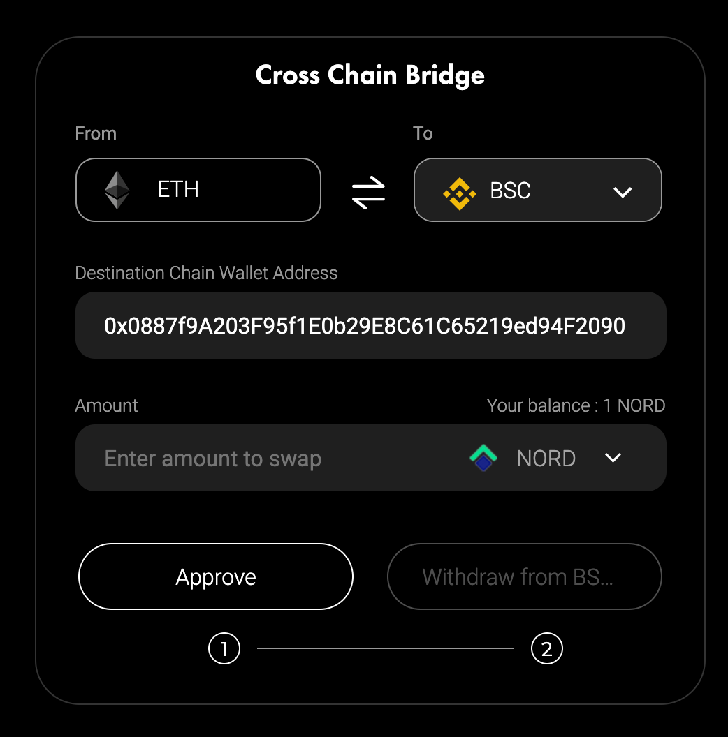 User guide to mint $NORD BEP2O with the Chain Swap Binance ...