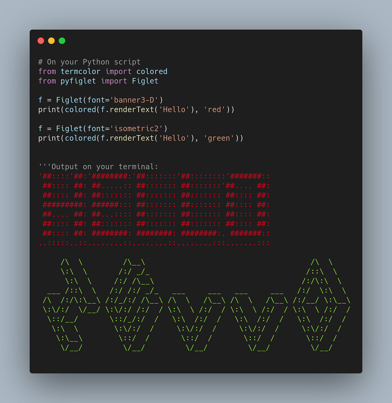 Prettify your Terminal Text With Termcolor and Pyfiglet by Khuyen