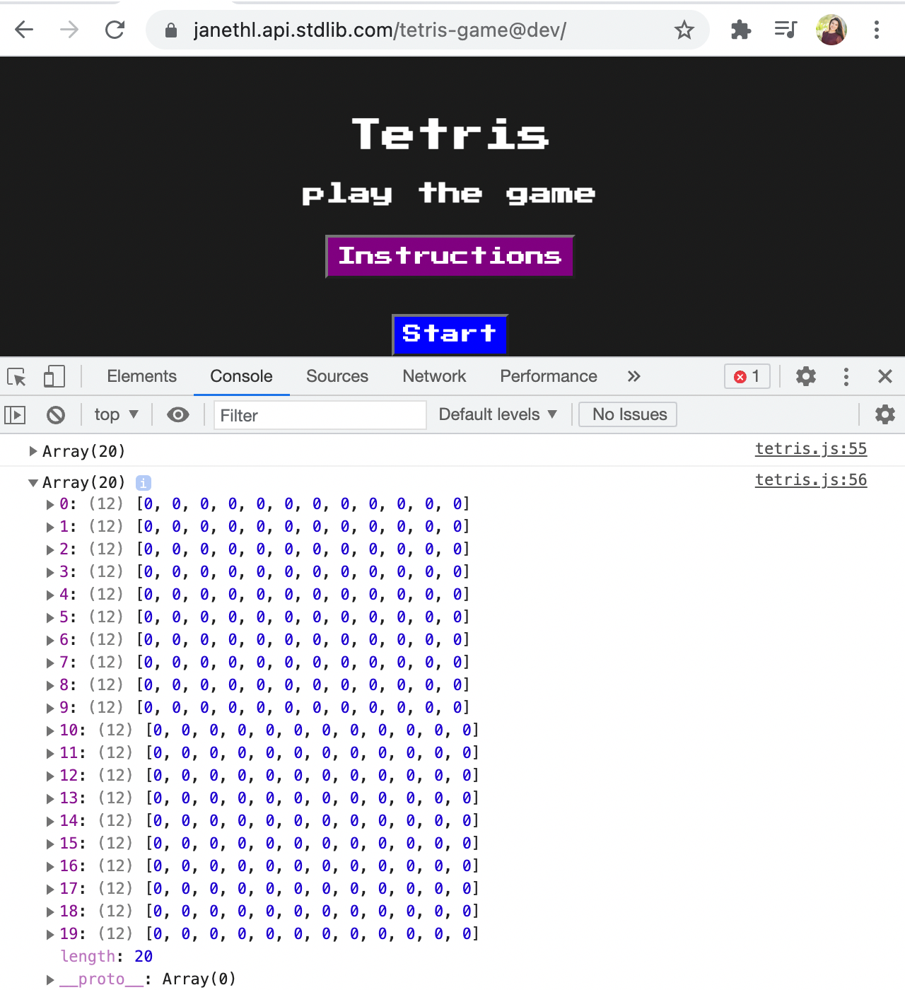 Build a Tetris game with HTML Canvas, CSS, and JavaScript on Autocode ...