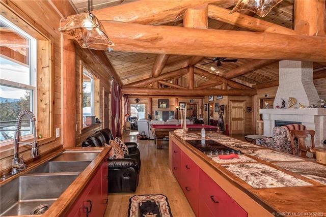 Post And Beam Home On 9 7 Acres Thrive Okanagan Real Estate