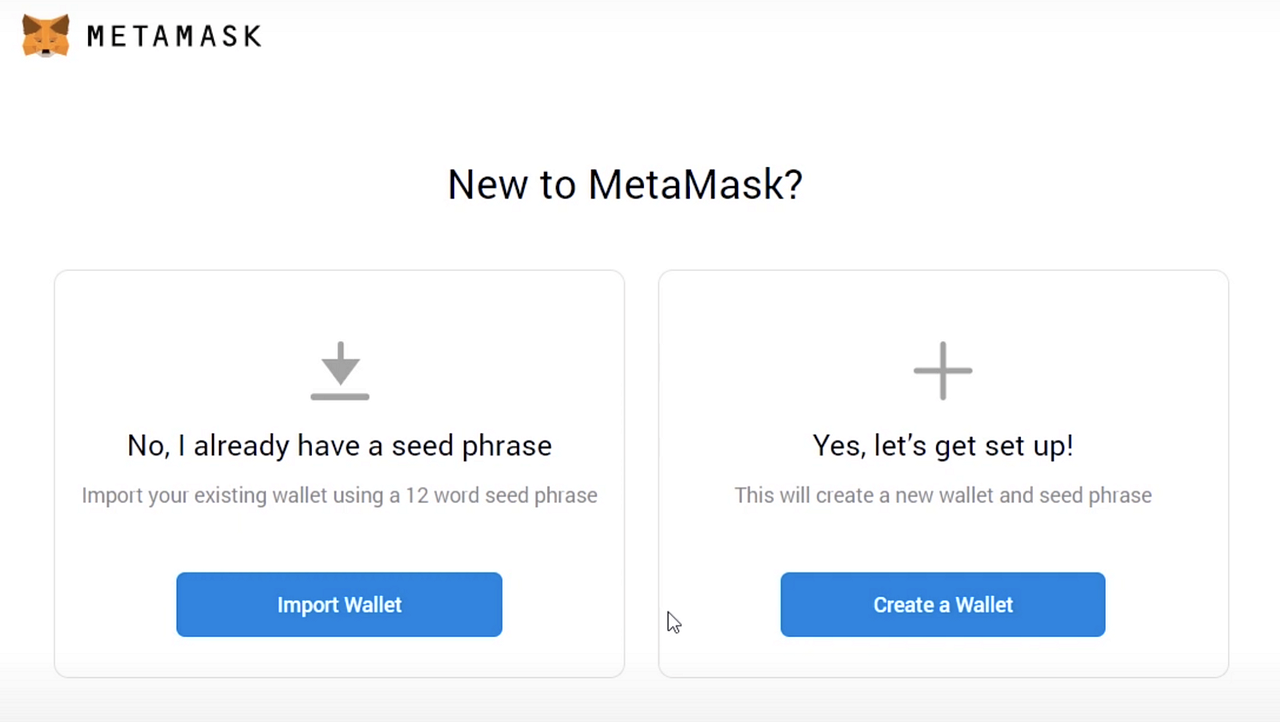 create a new metamask account