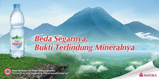 Segarnya Air Mineral Dari Mata Air Pegunungan Dalam Sebotol Air Le Minerale By Health Love Medium