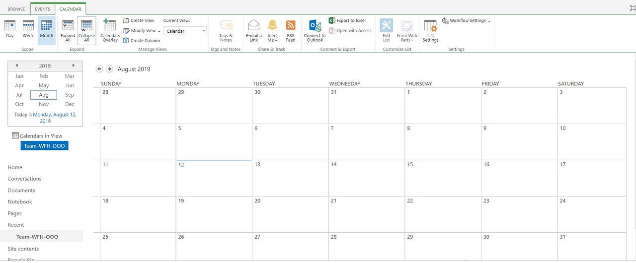 Creating a shared calendar in microsoft teams by saranyan senthivel 