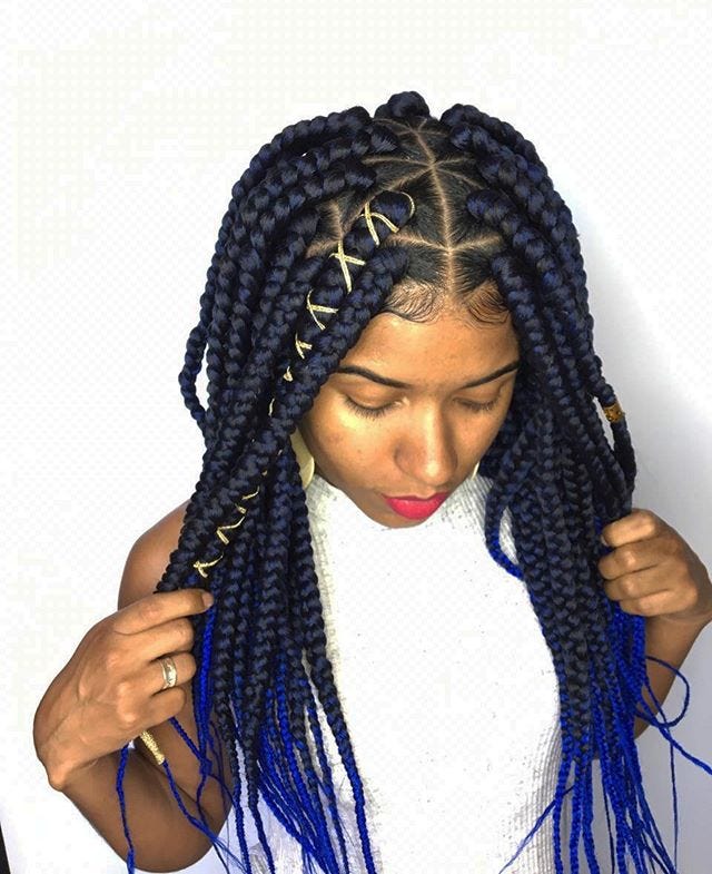 images Knotless Braids Medium Parts medium